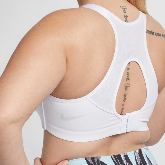 Nike High Support Rival Plus Size White Bra - Picture 4 of 10